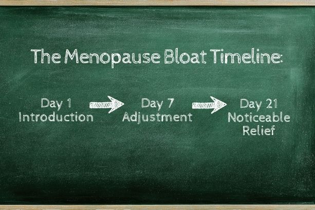 The Timeline of how long it takes probiotics for menopause bloating to work.